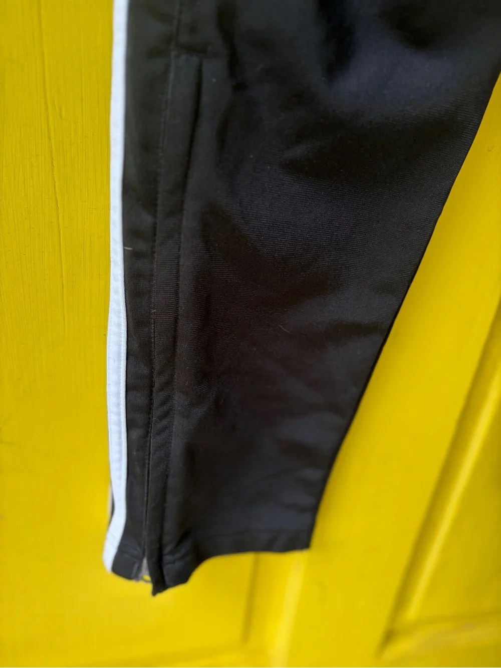 adidas Black Jogger Sweatpants with White Three-Stripe